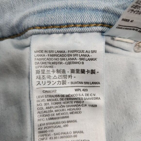 Levi's 311 Women 31 Mid Rise Shaping Skinny Capri Jeans Lightwash - Picture 5 of 12